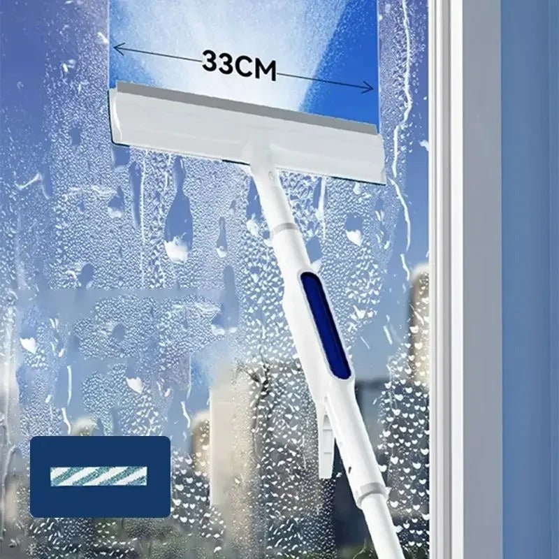 BowLift | CleanView 3-in-1 Window Wiper – Integrated Spray, Microfiber Cleaning, and Streak-Free Shine