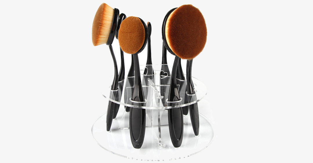 BowLift | Makeup Brush Holder for Set of 10 Oval Brushes – Home for Your Brushes