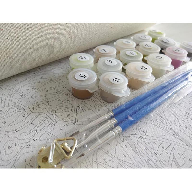 Cliffside Town - Van-Go Paint-By-Number Kit | Bowlift
