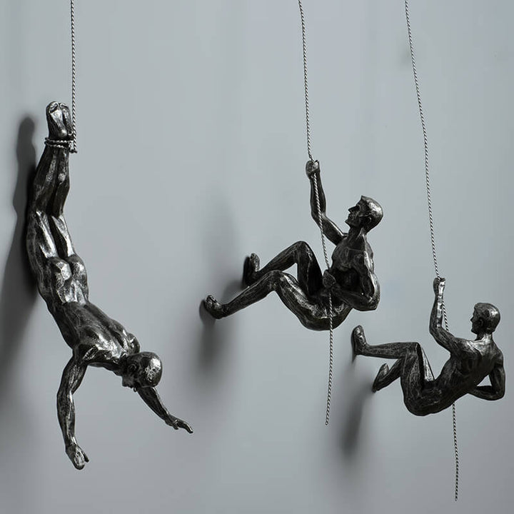 BowLift | Wall sculpture ClimbArtis | Symbol of strength & growth | Handcrafted from resin & iron wire