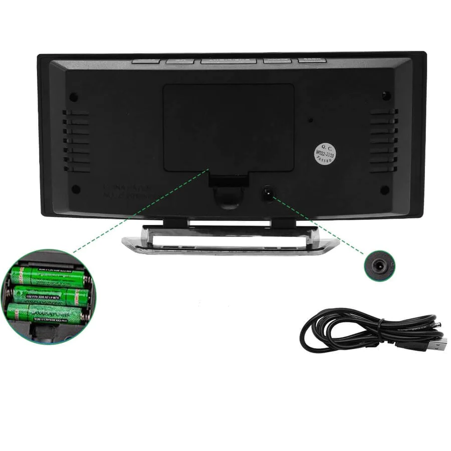 BowLift | LED Lighting large digital display | Curved LED Digital Clock - Amedea