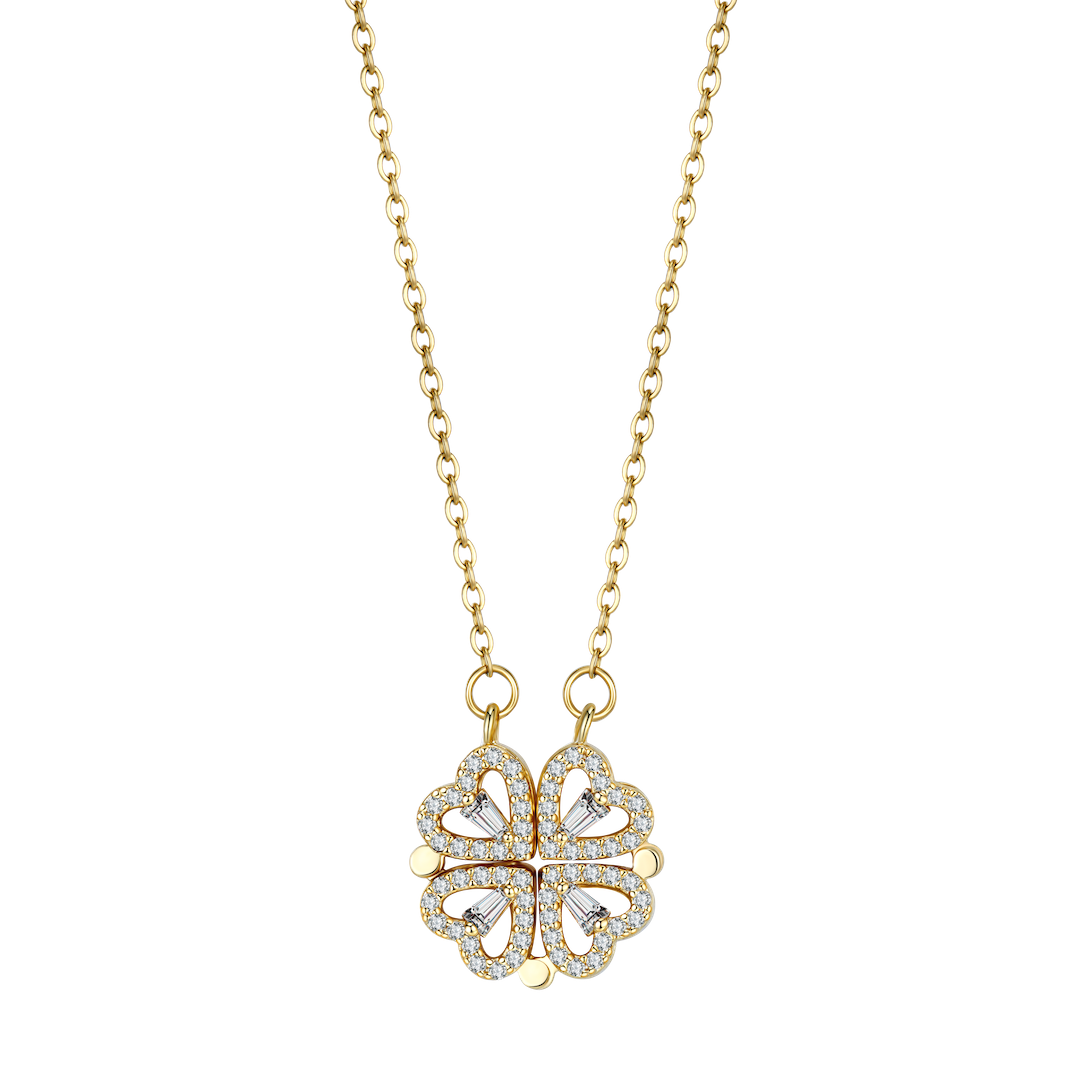 Lucky Charm Necklace - Elegant Heart-Shaped Necklace in Gold Bowlift