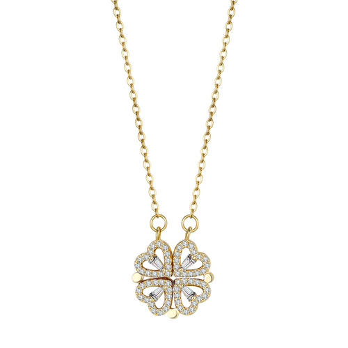 Lucky Charm Necklace - Elegant Heart-Shaped Necklace in Gold Bowlift