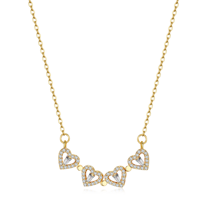Lucky Charm Necklace - Elegant Heart-Shaped Necklace in Gold Bowlift