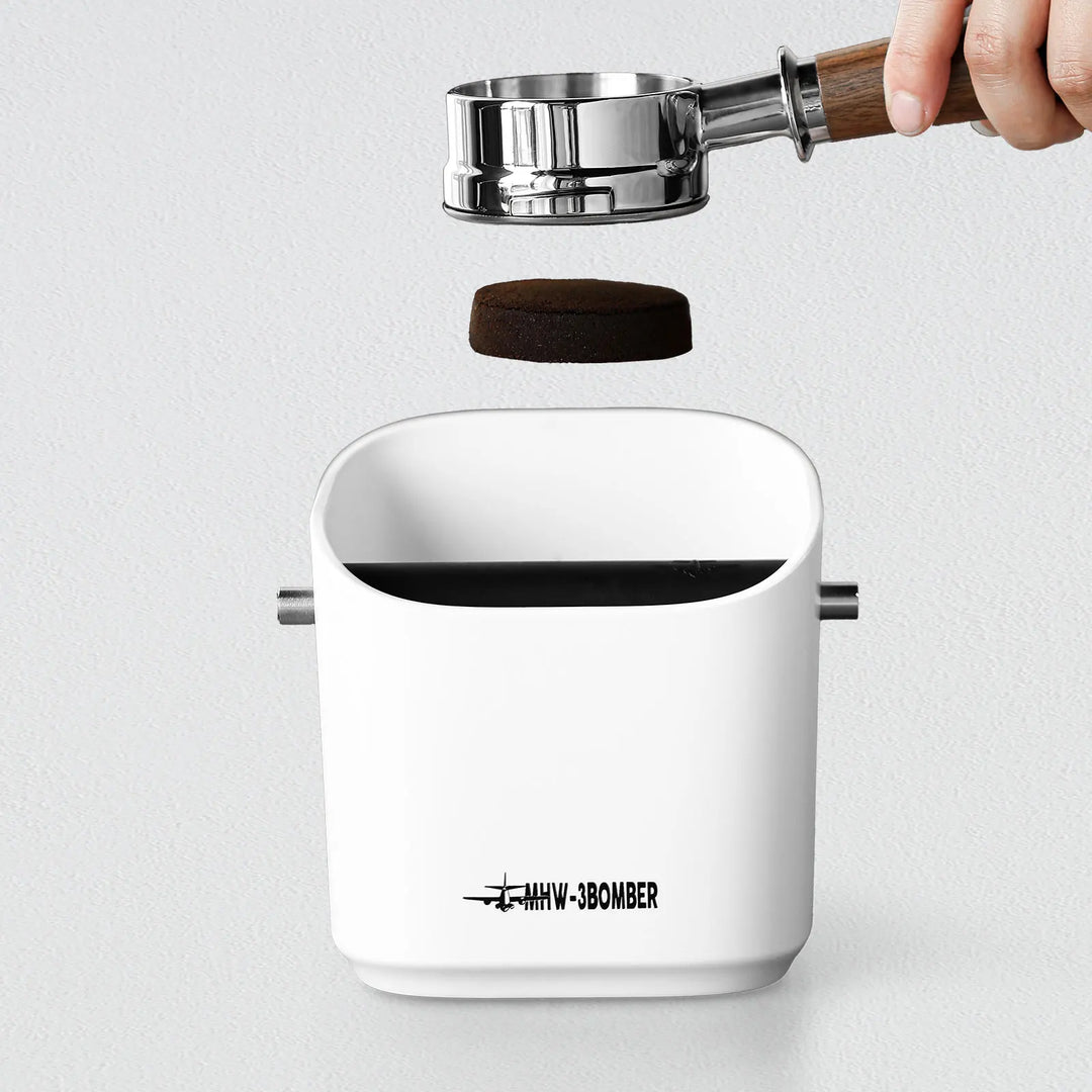 Coffee Grounds Knock Box Square Removable Knock Bar and Non-Slip Base | Bowlift