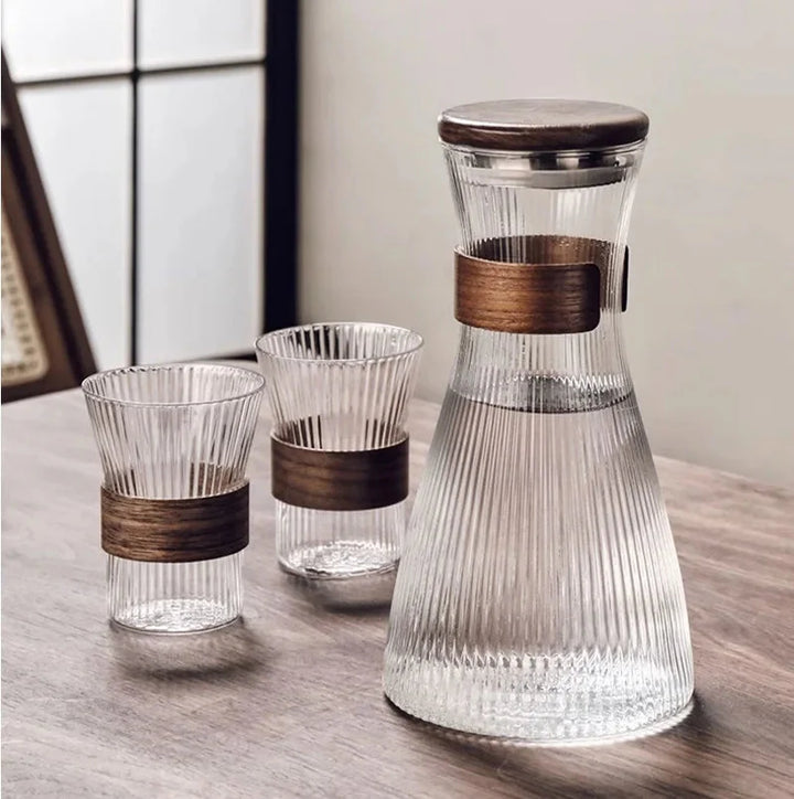 Cold Glass Water Jug Transparent Heat Resistant Water Pot With cover | Bowlift
