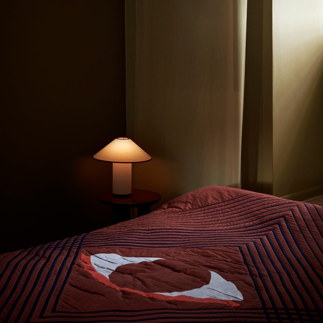 Table Lamp with Fabric Shade – Lunara | Bowlift
