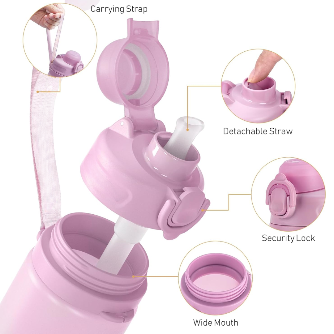 BowLift | Collapsible 600 ml Silicone Water Bottle - Leakproof & BPA-free