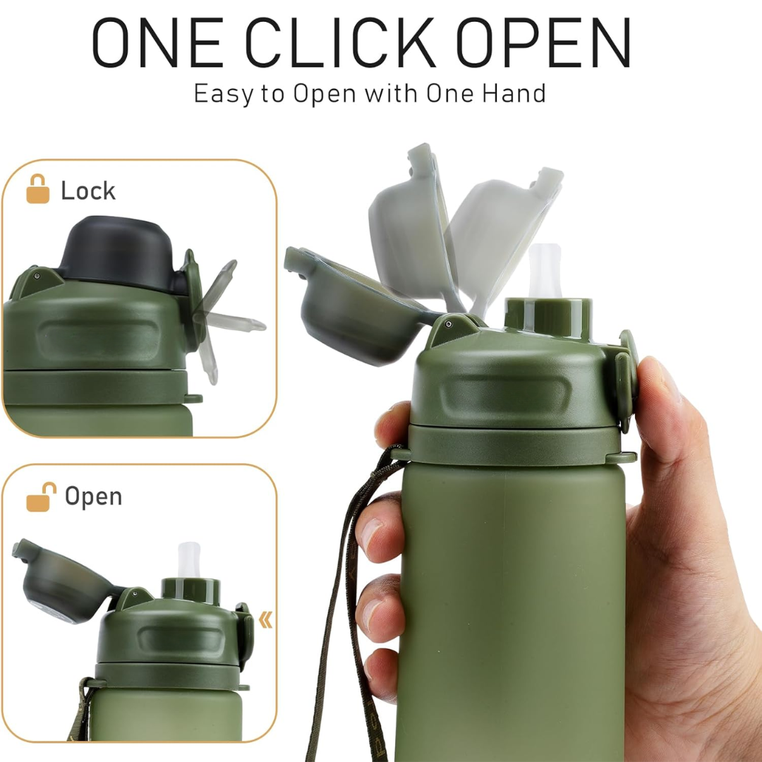BowLift | Collapsible 600 ml Silicone Water Bottle - Leakproof & BPA-free