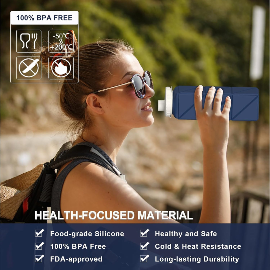 BowLift | Collapsible Silicone Bottle – 610ml, Leak-proof & Portable