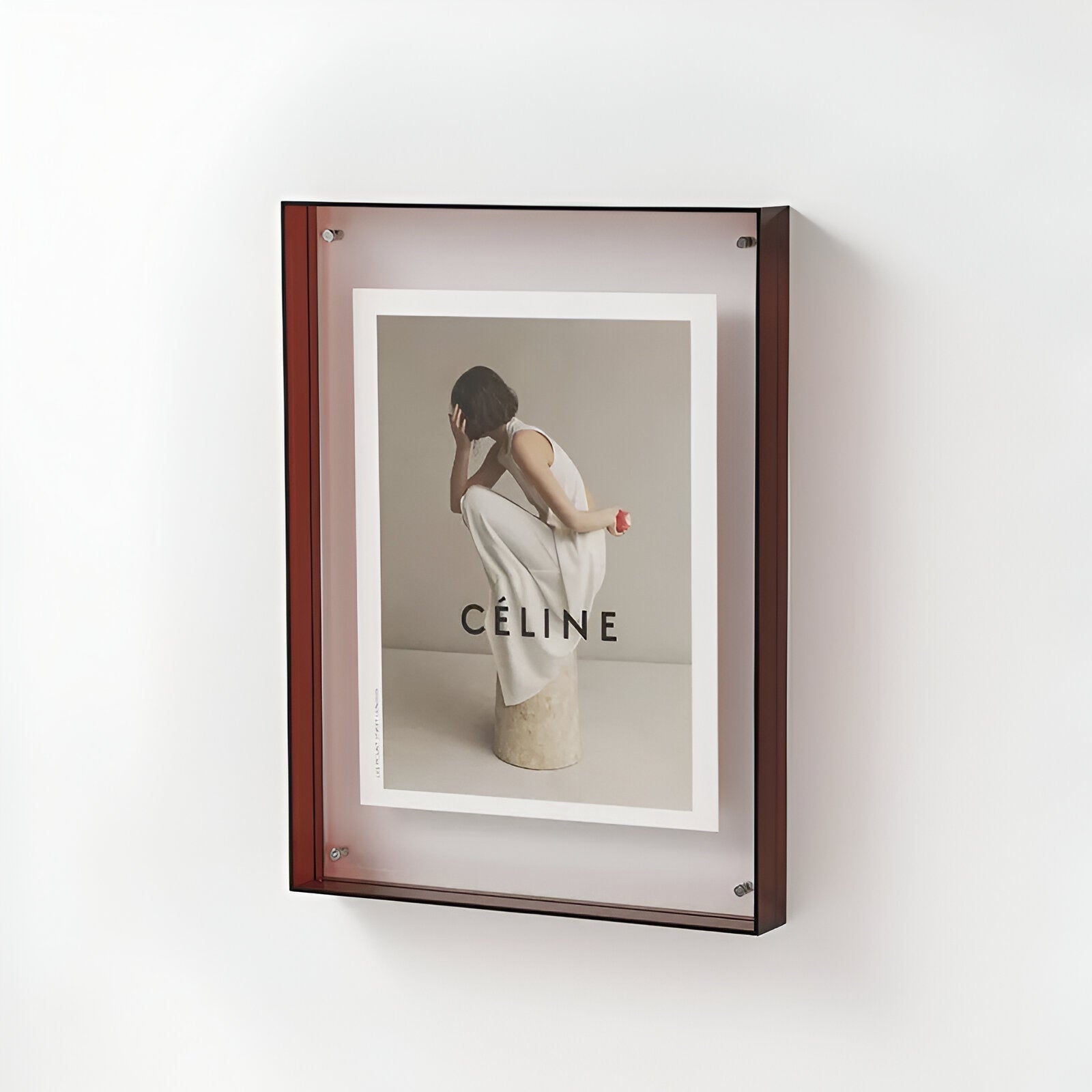 BowLift | Colored transparent acrylic frame for modern displays