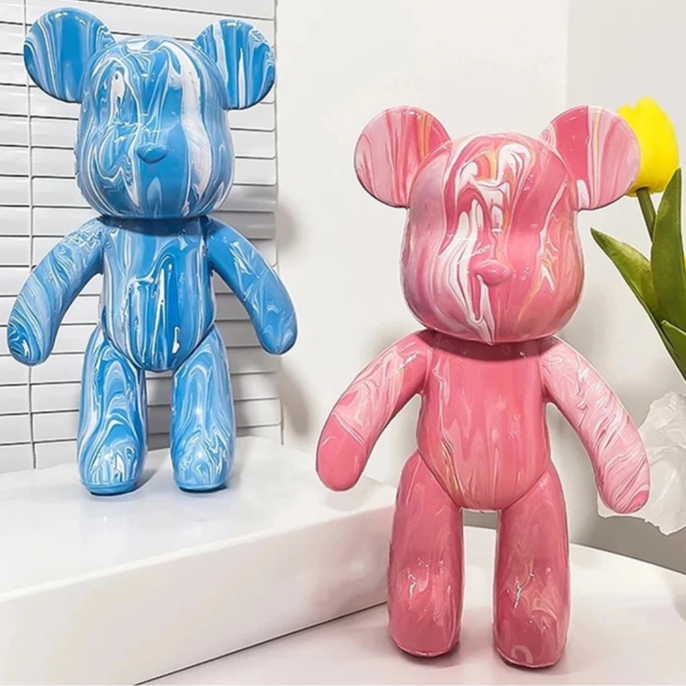 BowLift | Modern Colourful Resin Bear Figurine Decor