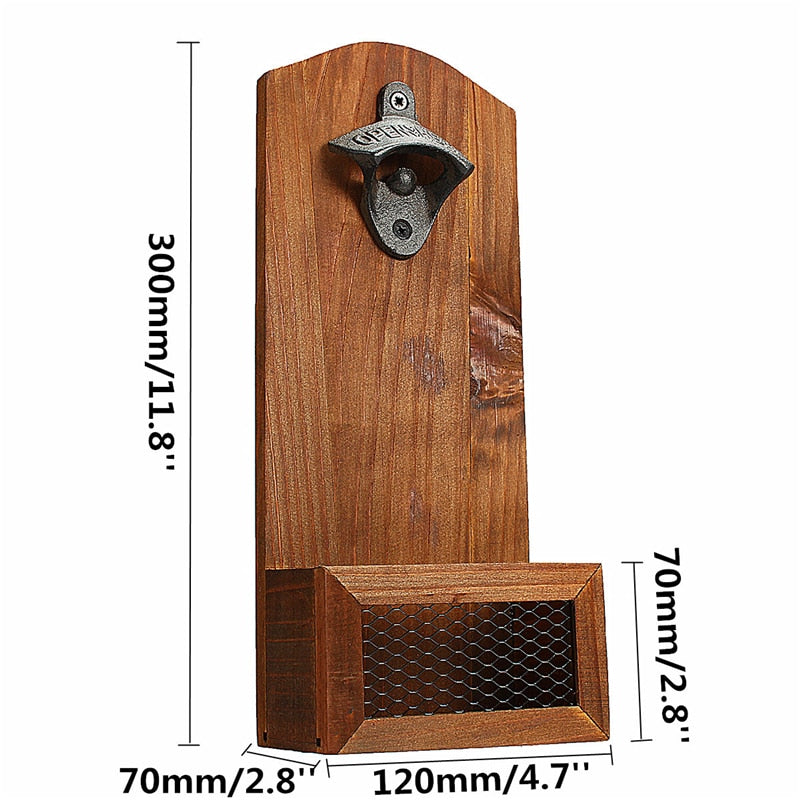 Commercial Vintage Bottle Opener Wall Mounted Bar Glass Bottle Opener | Bowlift