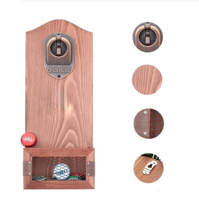 Commercial Vintage Bottle Opener Wall Mounted Bar Glass Bottle Opener | Bowlift