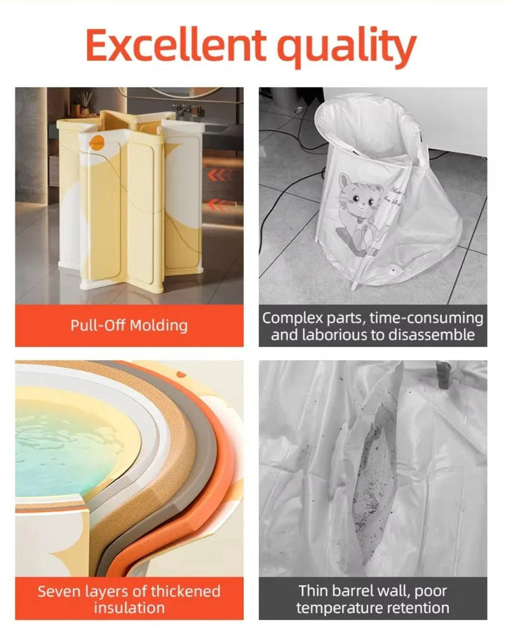 BowLift | Portable Freestanding Plastic Bath Tub for Adults