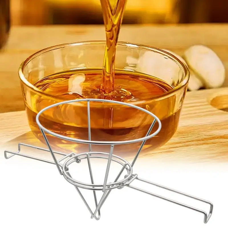Cone Filter Stand Folding Arms Stainless Steel Reusable Strainer Rack | Bowlift