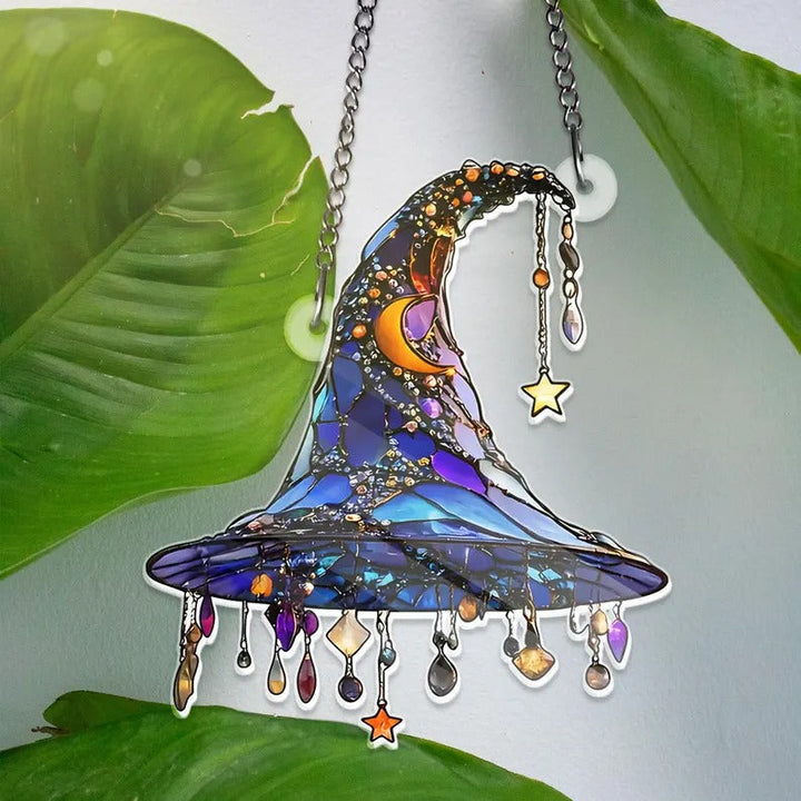 BowLift | 2D-Witch Hat Hanging Ornament – Playful Magic & Cosmic Elegance