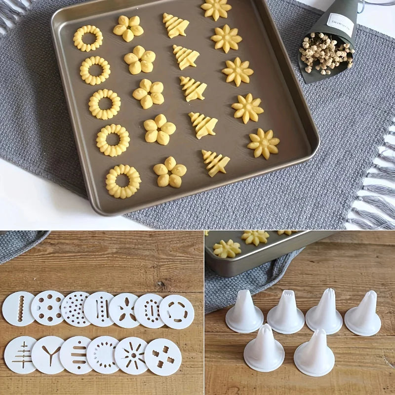 Cookie Press Gun with Accessories for Small Cookies and Biscuits Set | Bowlift