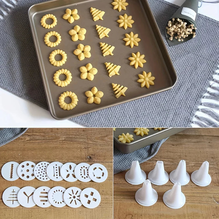 Cookie Press Gun with Accessories for Small Cookies and Biscuits Set | Bowlift