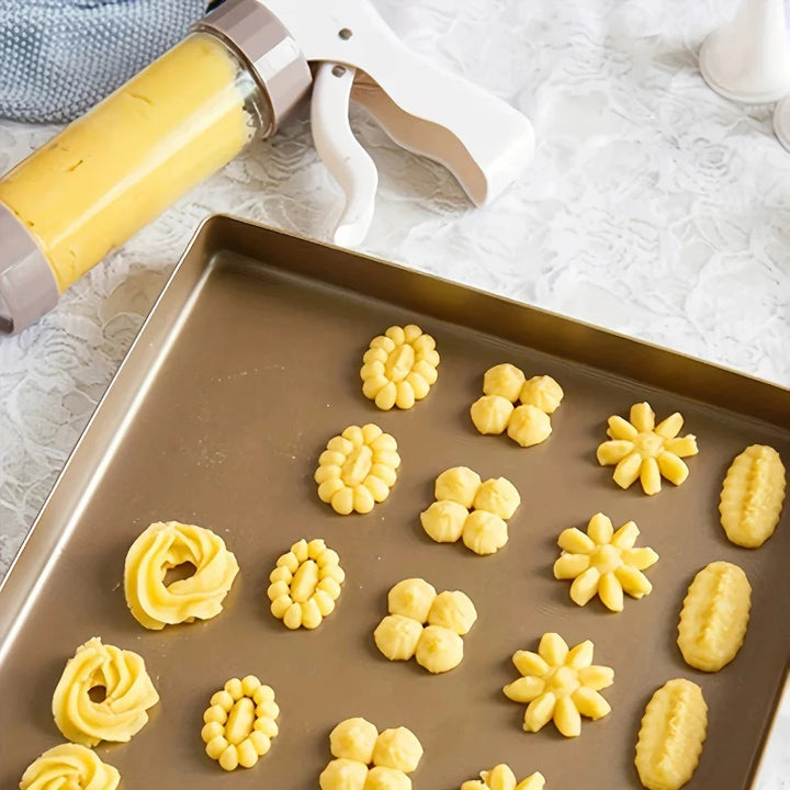 Cookie Press Gun with Accessories for Small Cookies and Biscuits Set | Bowlift