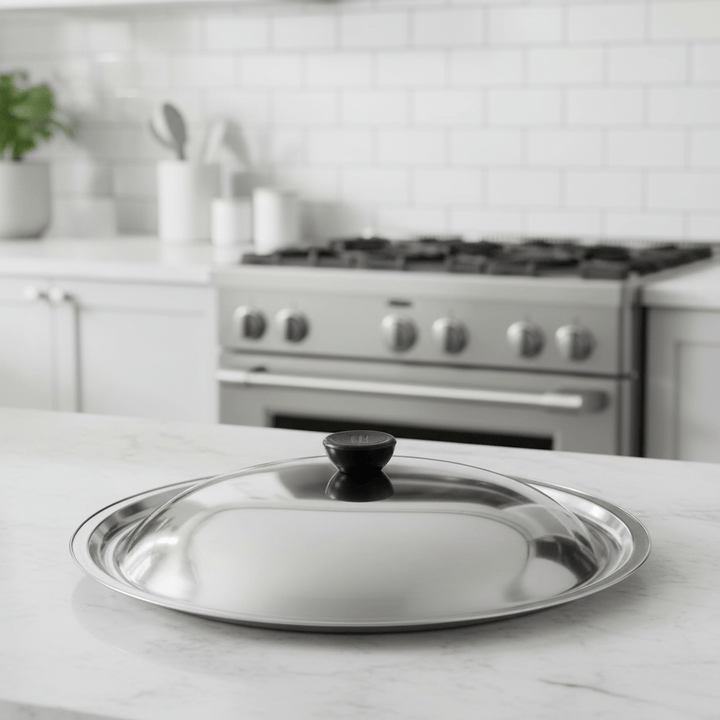 BowLift | CookShield – Universal Stainless Steel Lid for Pans & Woks