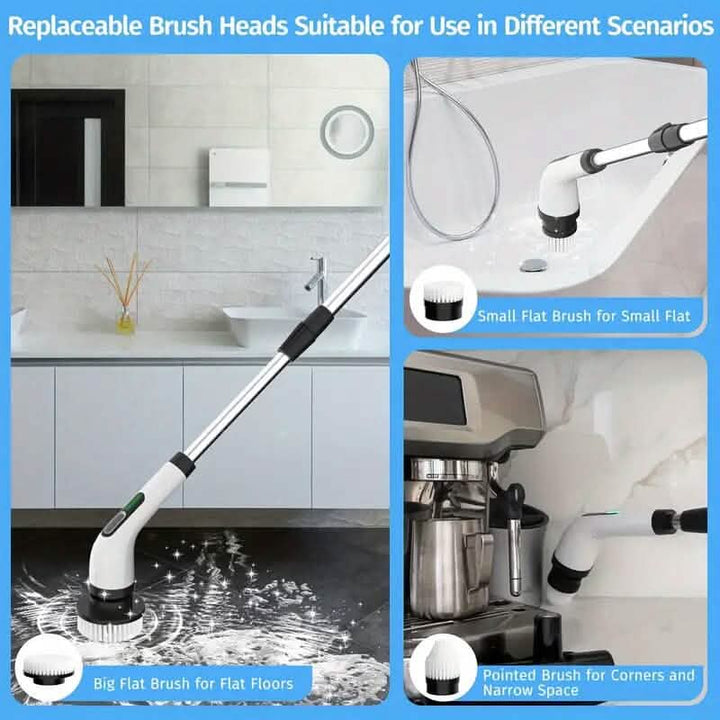 BowLift | Wireless electric double-adjustable speed spin scrubber