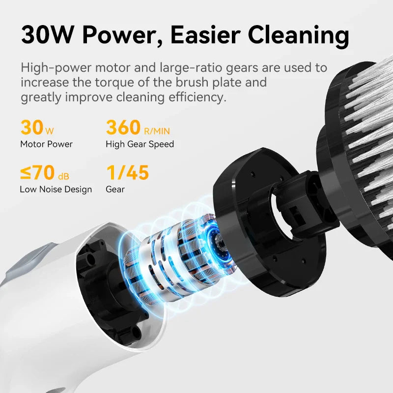 BowLift | Cordless Electric Spin Cleaning Brush with 7 Attachments – Waterproof