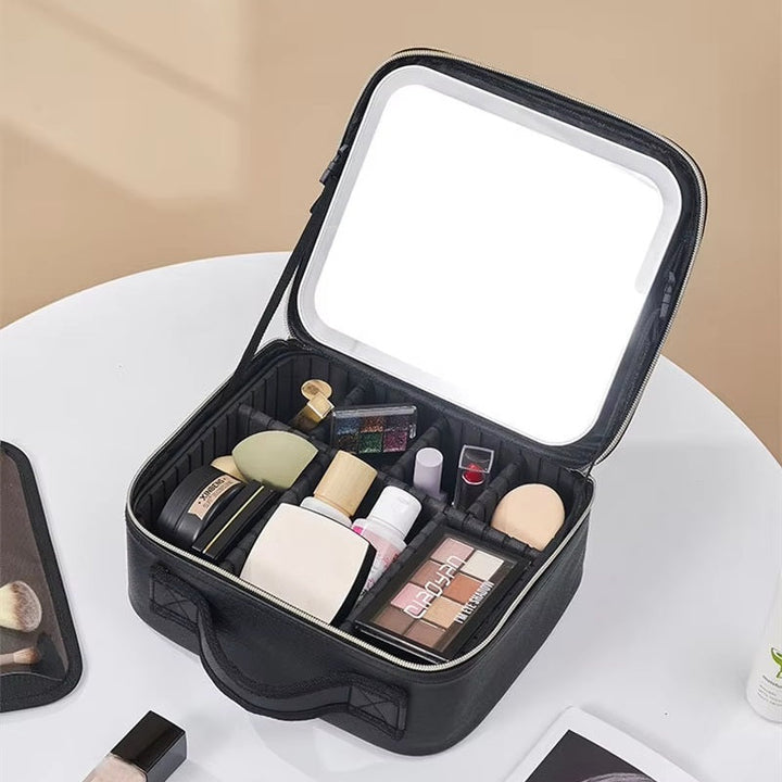 BowLift | Travel Makeup Bag with LED Mirror and Spacious Storage