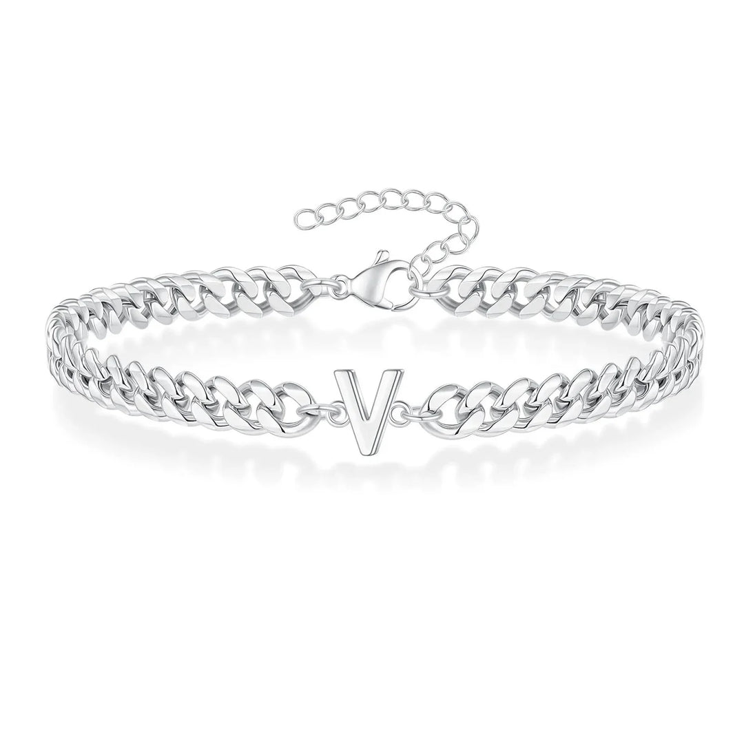 BowLift | Couples Letter Initial Cuban Bracelet