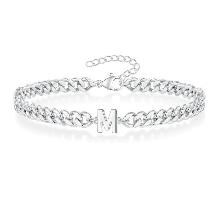 BowLift | Couples Letter Initial Cuban Bracelet