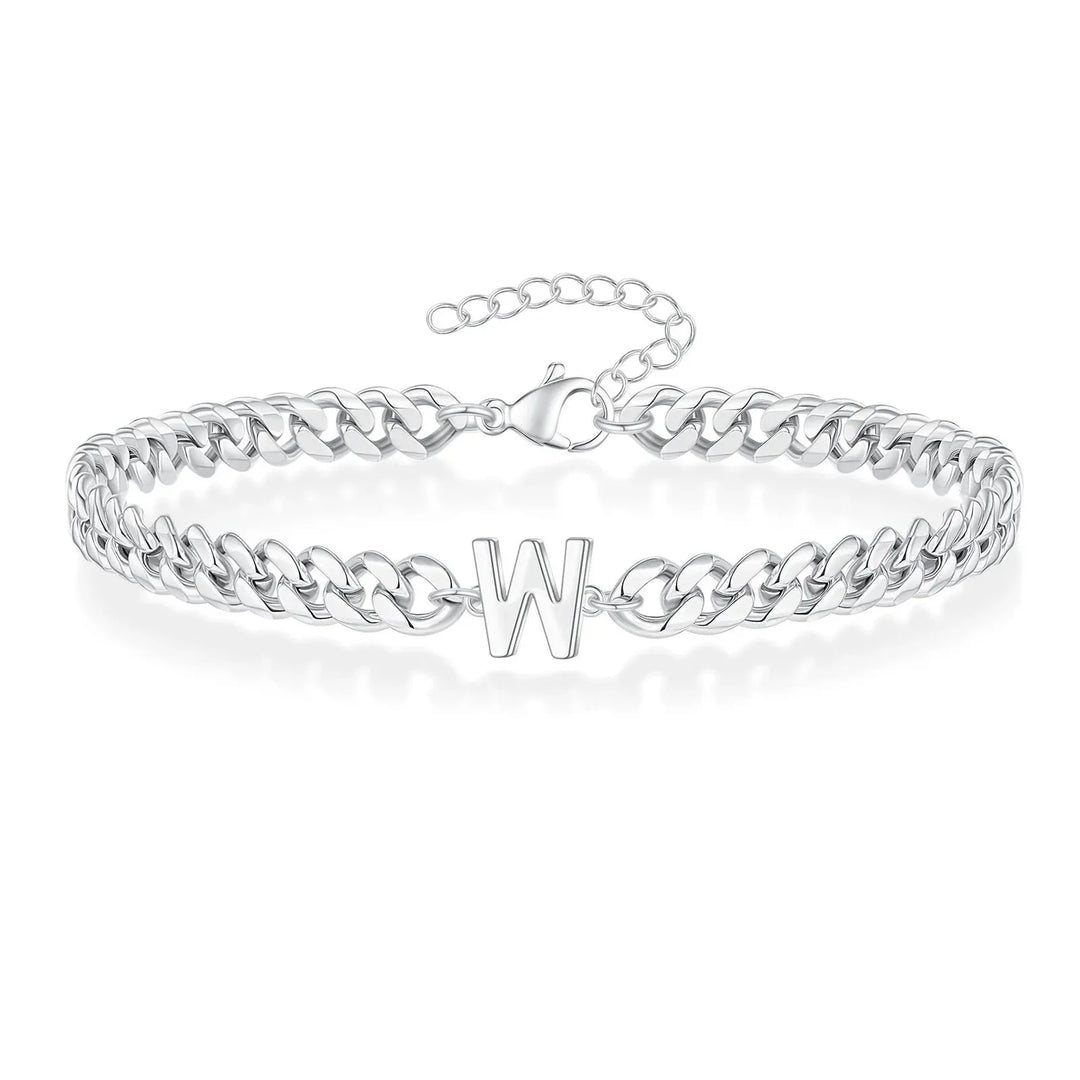 BowLift | Couples Letter Initial Cuban Bracelet