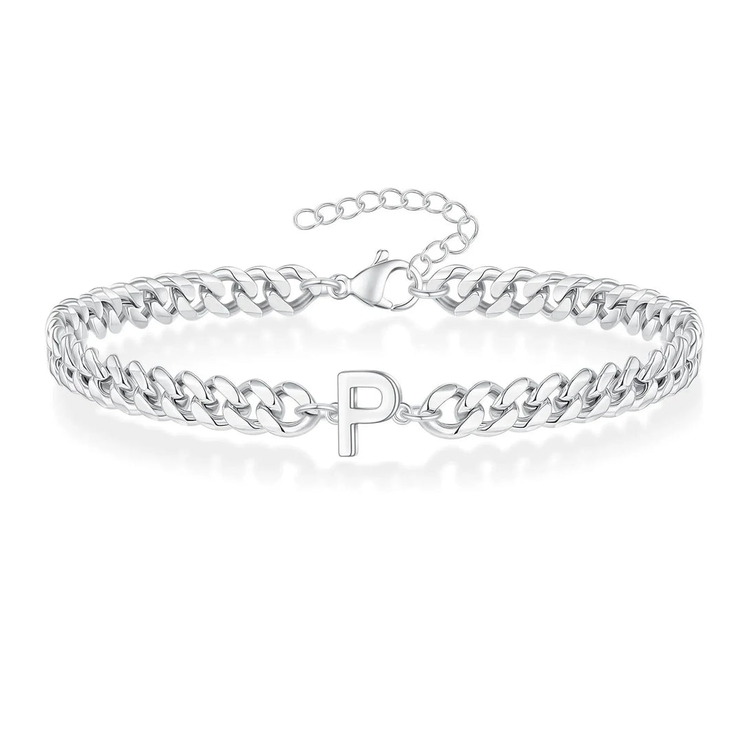 BowLift | Couples Letter Initial Cuban Bracelet