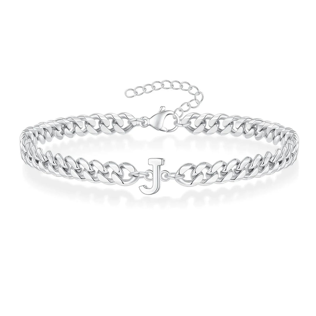 BowLift | Couples Letter Initial Cuban Bracelet