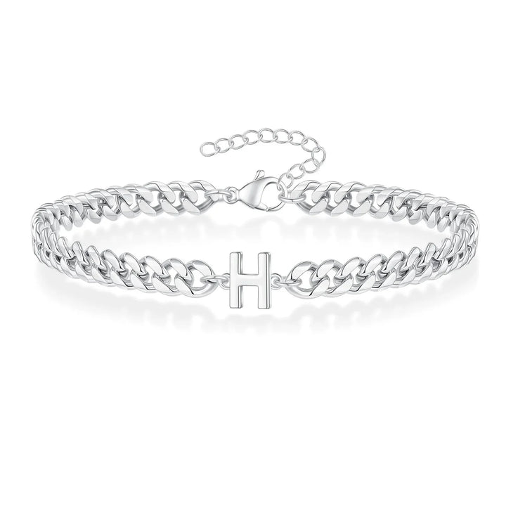 BowLift | Couples Letter Initial Cuban Bracelet