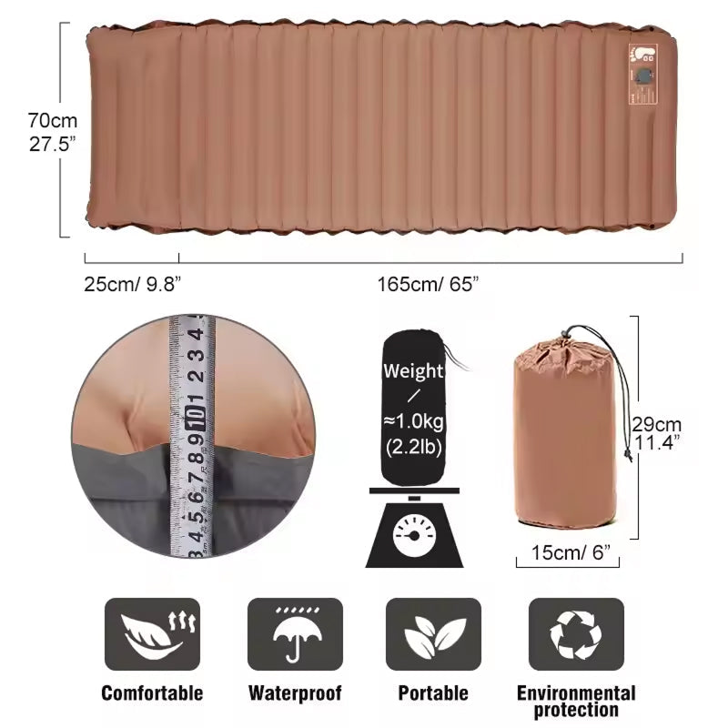 CoziVixy Self-inflating Sleeping Mat 10 cm | Bowlift