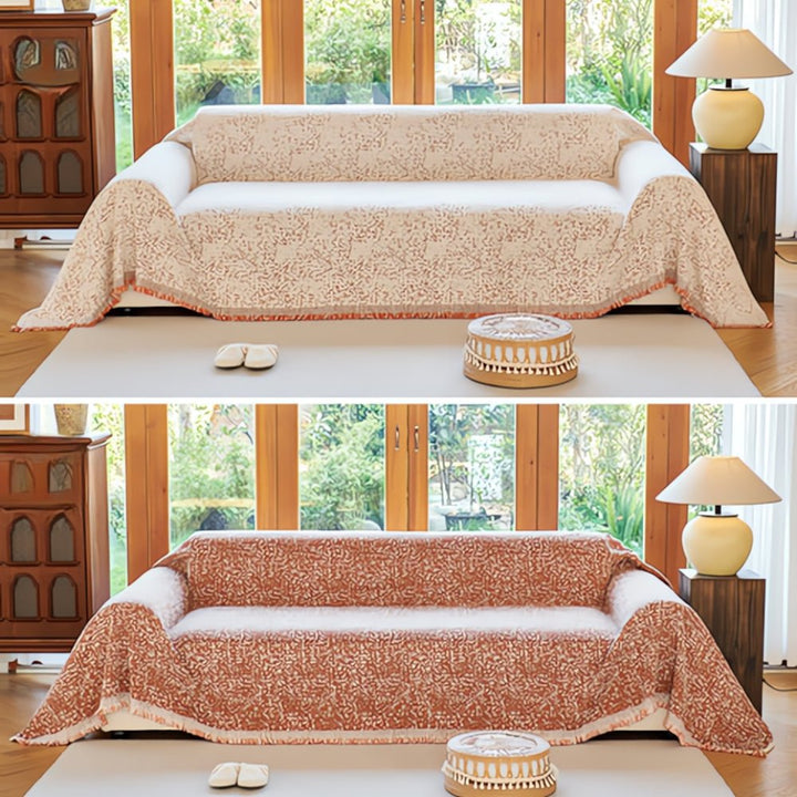 BowLift | CozyNest – Reversible Microfiber Sofa Cover, Non-Slip and Easy Care