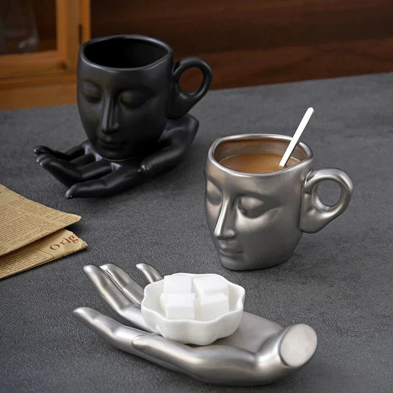 BowLift | Coffee Cup Set with Minimalist Face Shape