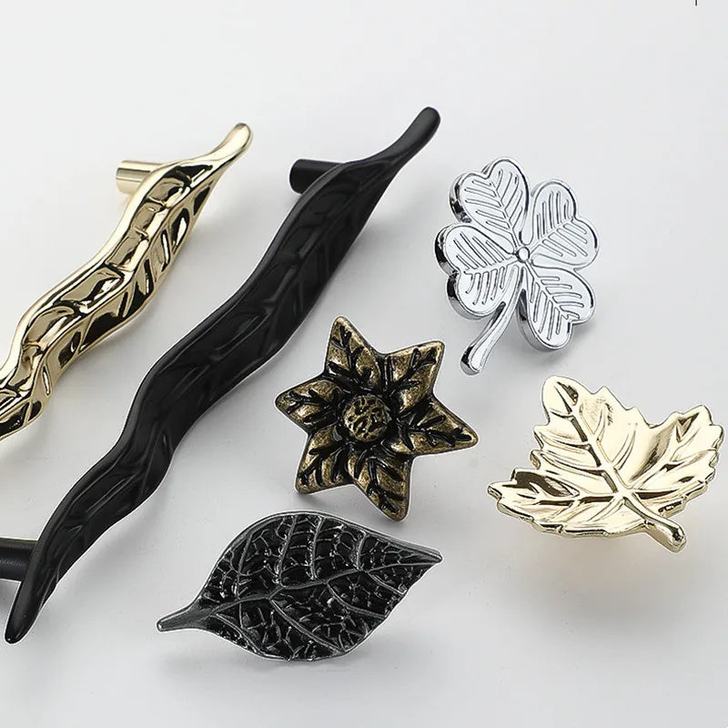 Creative Tree Branch & Leaf Cabinet Knob Furniture Drawer Handle Pull | Bowlift