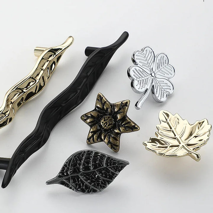 Creative Tree Branch & Leaf Cabinet Knob Furniture Drawer Handle Pull | Bowlift