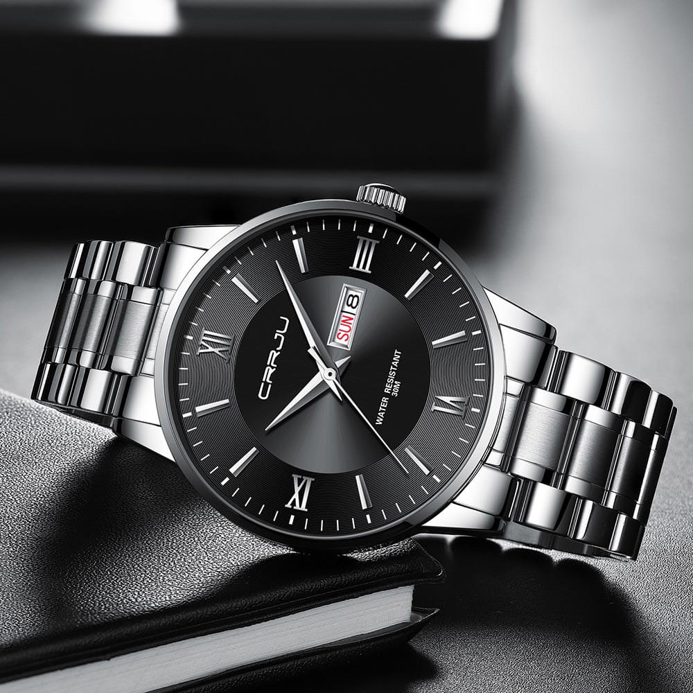 BowLift | Men's Luxury Waterproof Sports Watch – Stainless Steel Quartz Chronograph