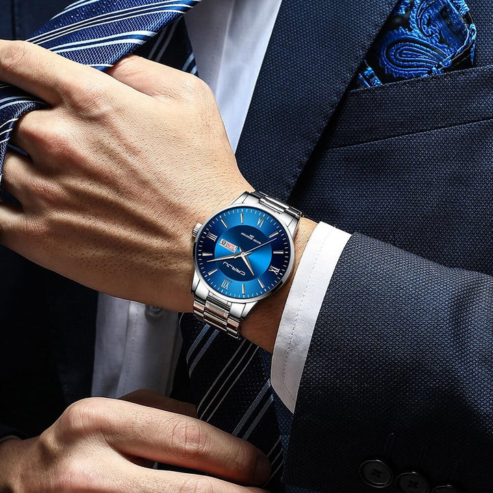 BowLift | Men's Luxury Waterproof Sports Watch – Stainless Steel Quartz Chronograph