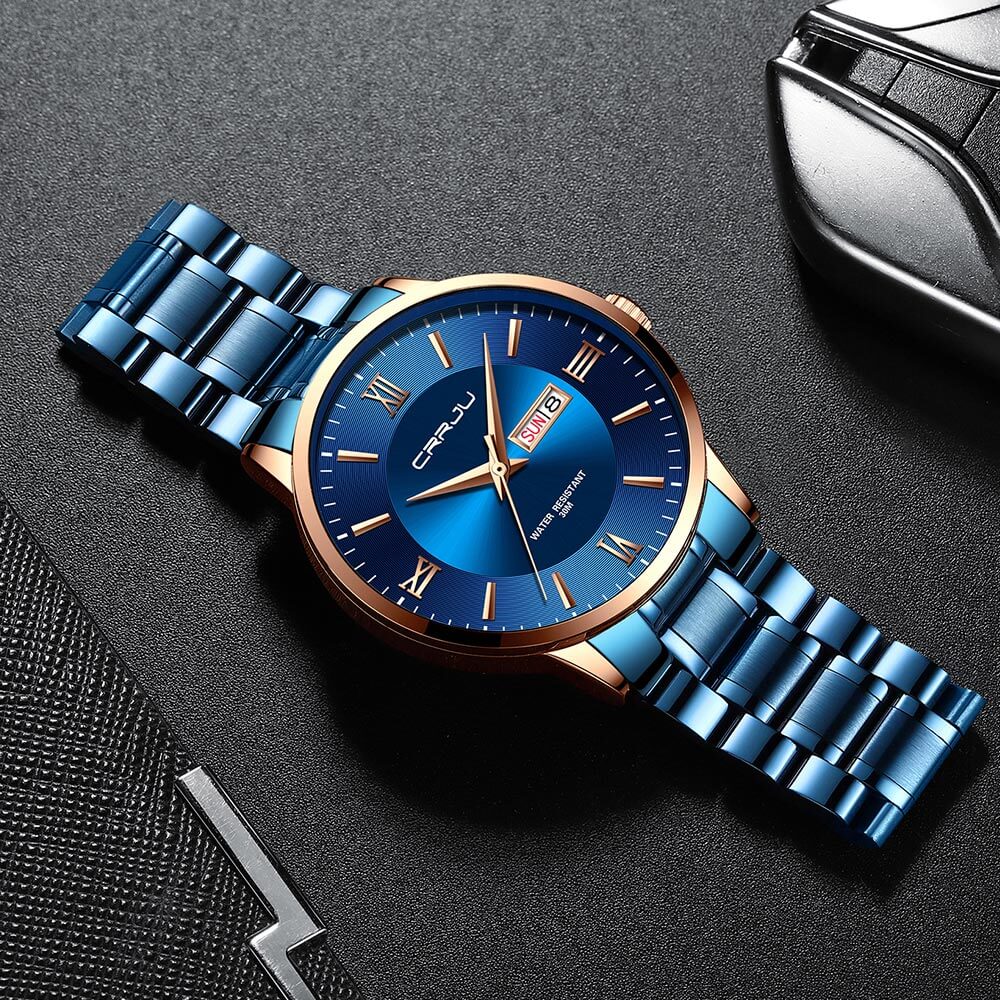 BowLift | Men's Luxury Waterproof Sports Watch – Stainless Steel Quartz Chronograph