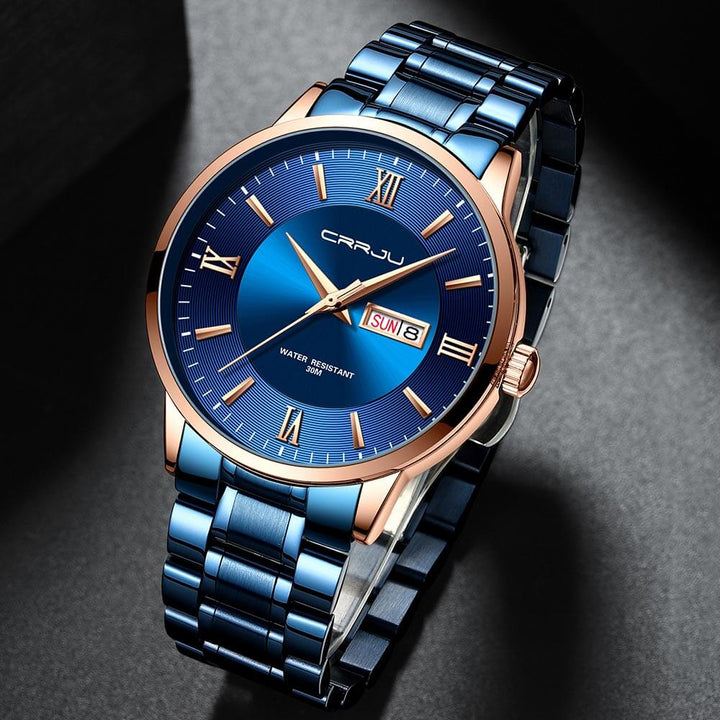 BowLift | Men's Luxury Waterproof Sports Watch – Stainless Steel Quartz Chronograph