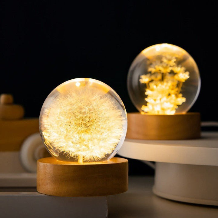 BowLift | Crystal Ball Lamp with Eternal Flowers – Lumora