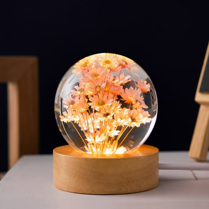 BowLift | Crystal Ball Lamp with Eternal Flowers – Lumora