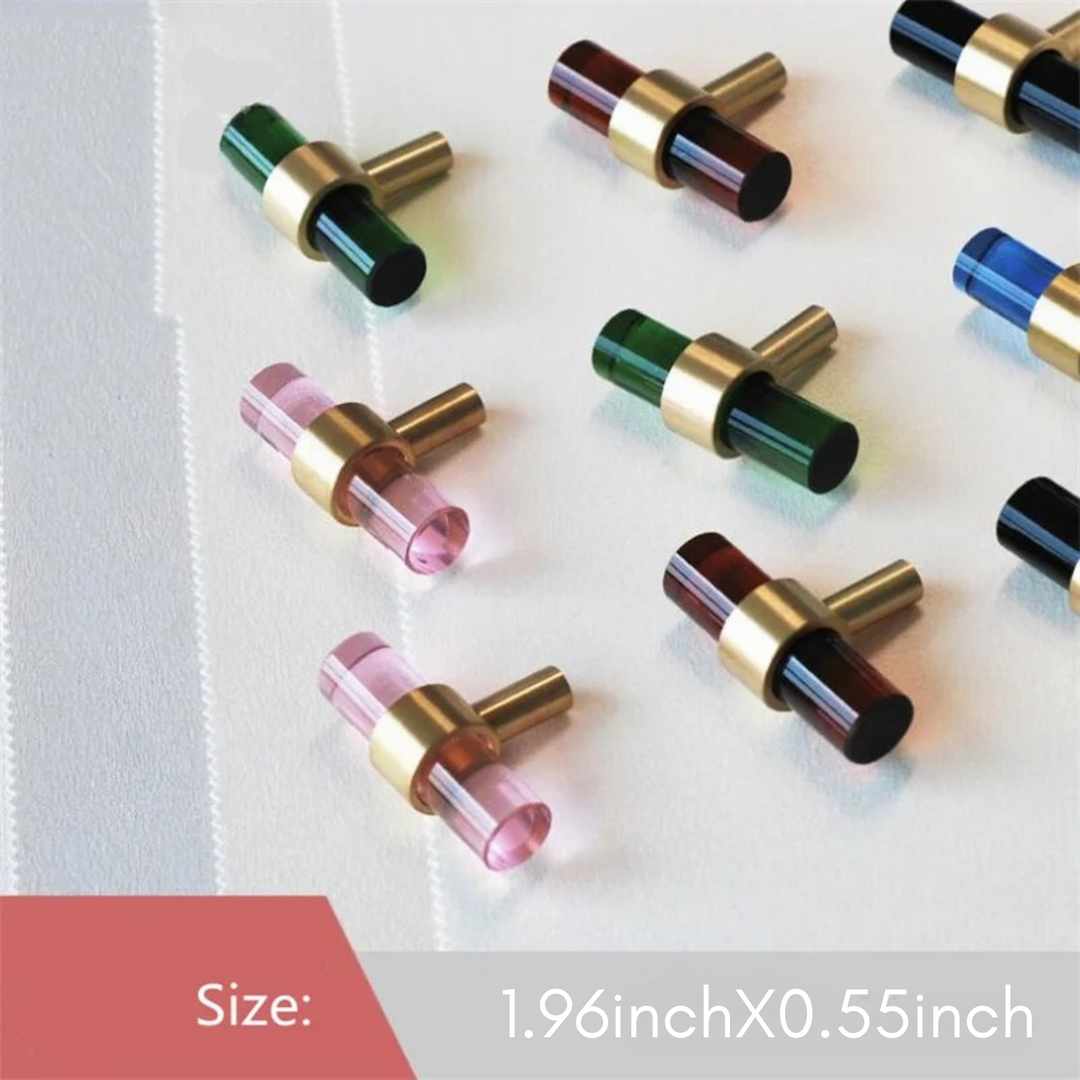 Crystal Cabinet Drawer Handle and Door Knob Small T Bar Handle | Bowlift
