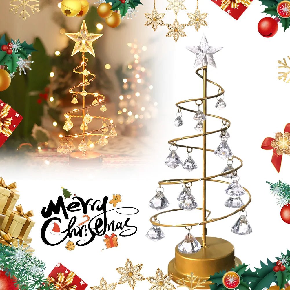 BowLift | Crystal Christmas Tree LED Lamp – Sparkling Christmas, Valentine’s, or Birthday Decor for a Dreamy Bedroom Glow