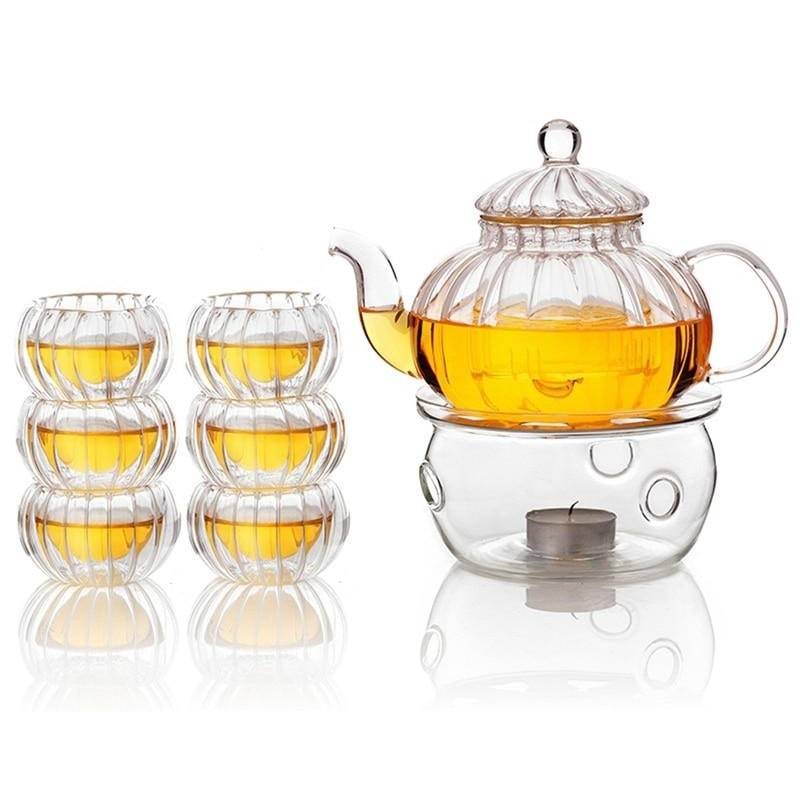 BowLift | Crystal Clear Glass Teapot Set