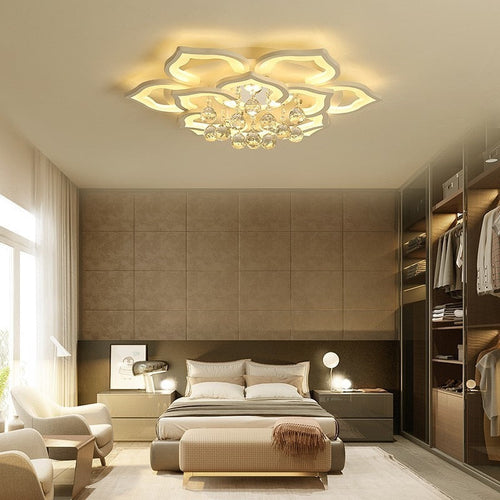 BowLift | Crystal Lotus Ceiling Lamp - LumiLotus