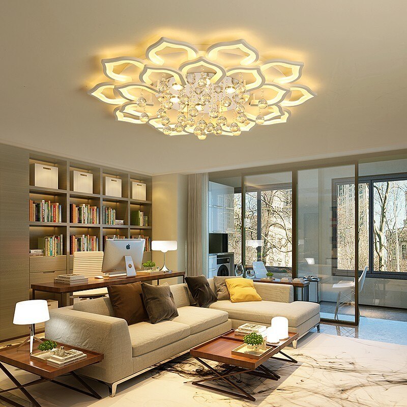BowLift | Crystal Lotus Ceiling Lamp - LumiLotus